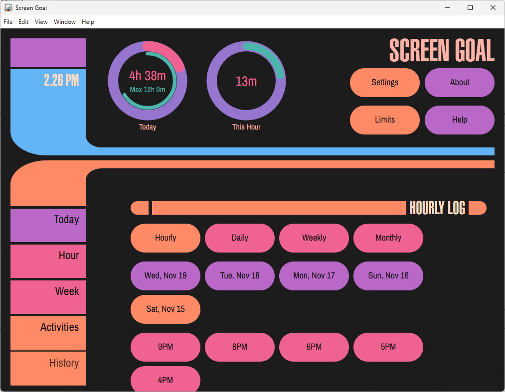 History: Detailed Usage